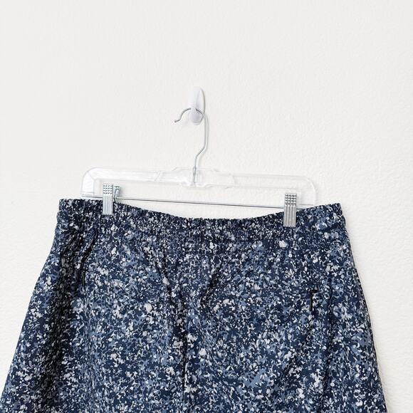 [Athleta] Navy Blue Pull-On Elastic Waist Printed Baja Shorts Abstract Size XL - Picture 4 of 11